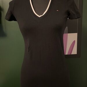 Tommy Hilfiger Women's Black V-Neck